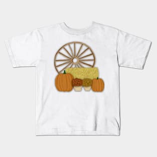 Autumn Pumpkin Scene Kids T-Shirt